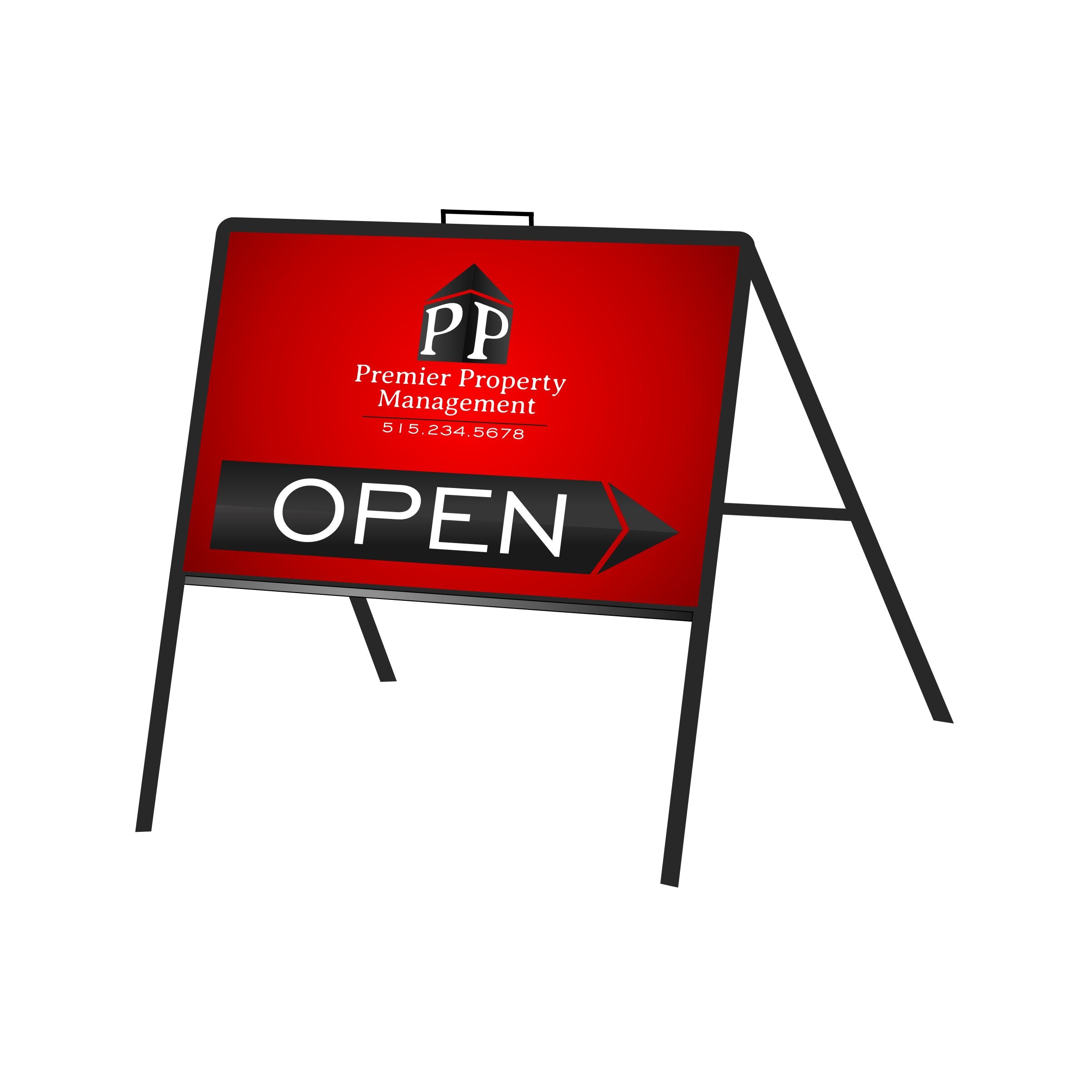 18x24 Corrugated Plastic Tent Sign