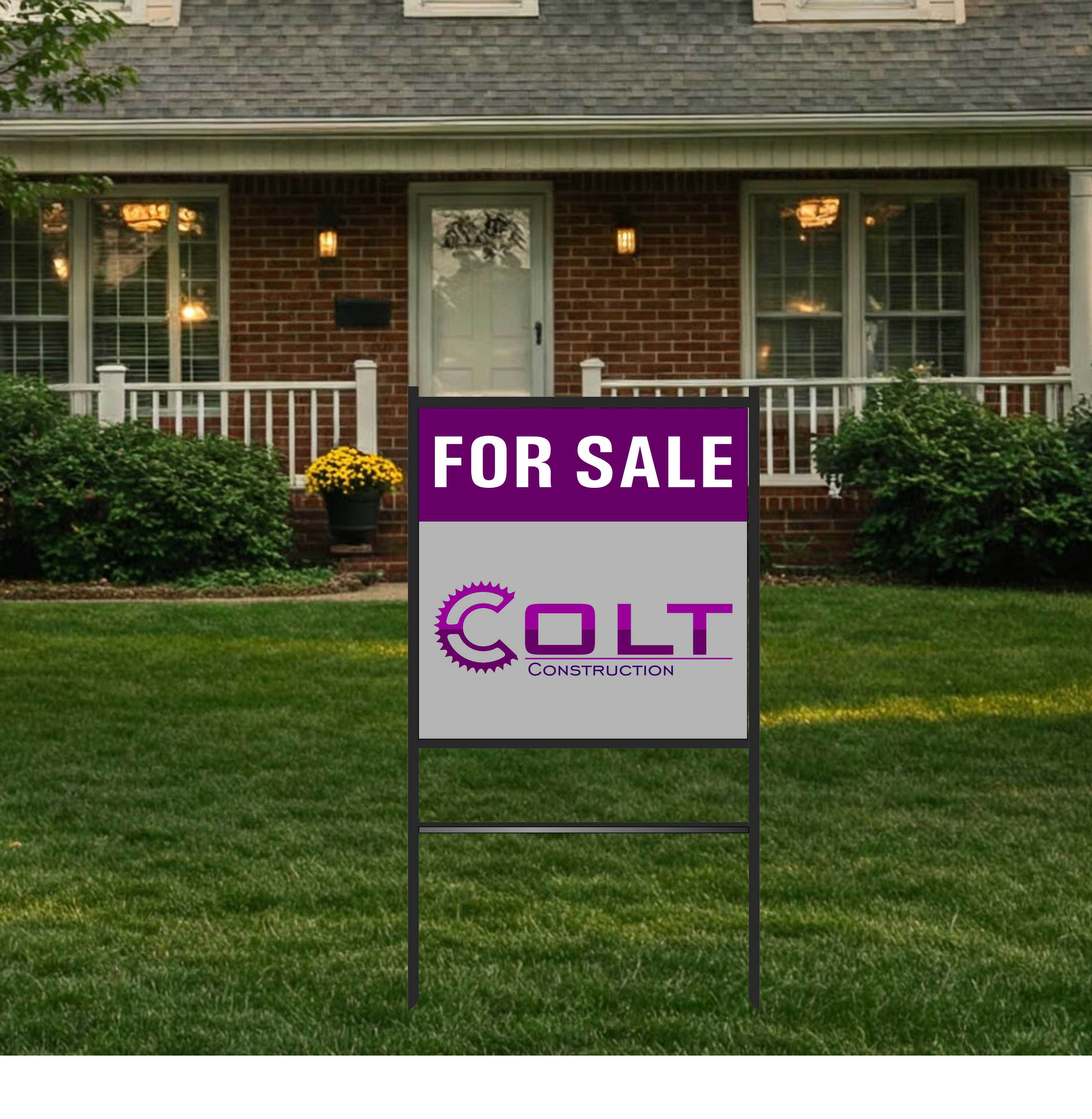 Corrugated Assembled 24x24 Yard Sign