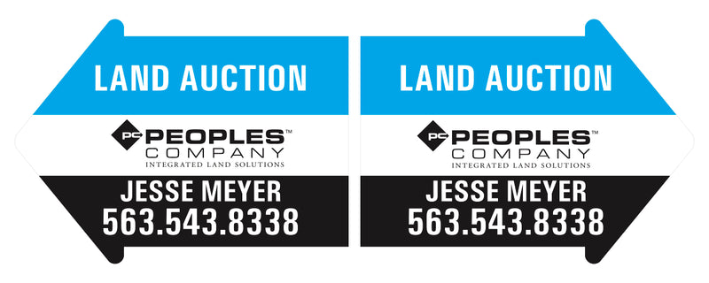 Preview of Custom People's Company Directional Arrow, on Stakes