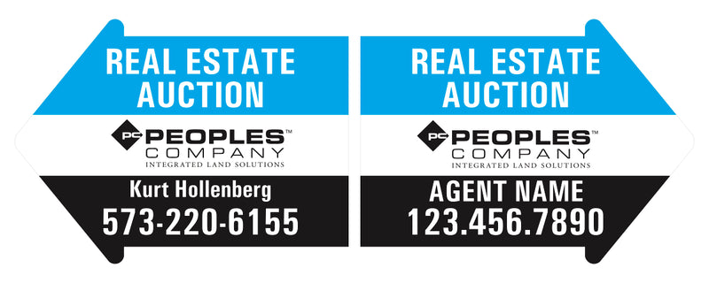Preview of Custom People's Company Directional Arrow, on Stakes