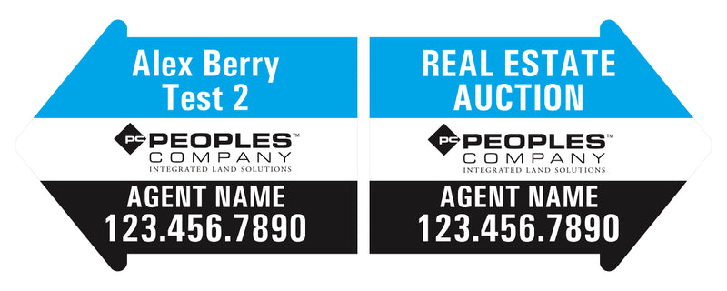 Preview of Custom People's Company Directional Arrow, on Stakes