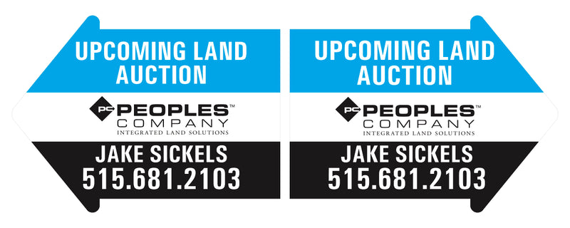 Preview of Custom People's Company Directional Arrow, on Stakes