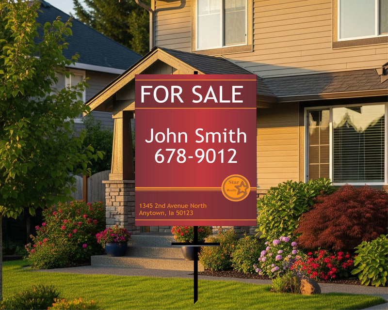 48" Tall T Stake Sign, 30x24